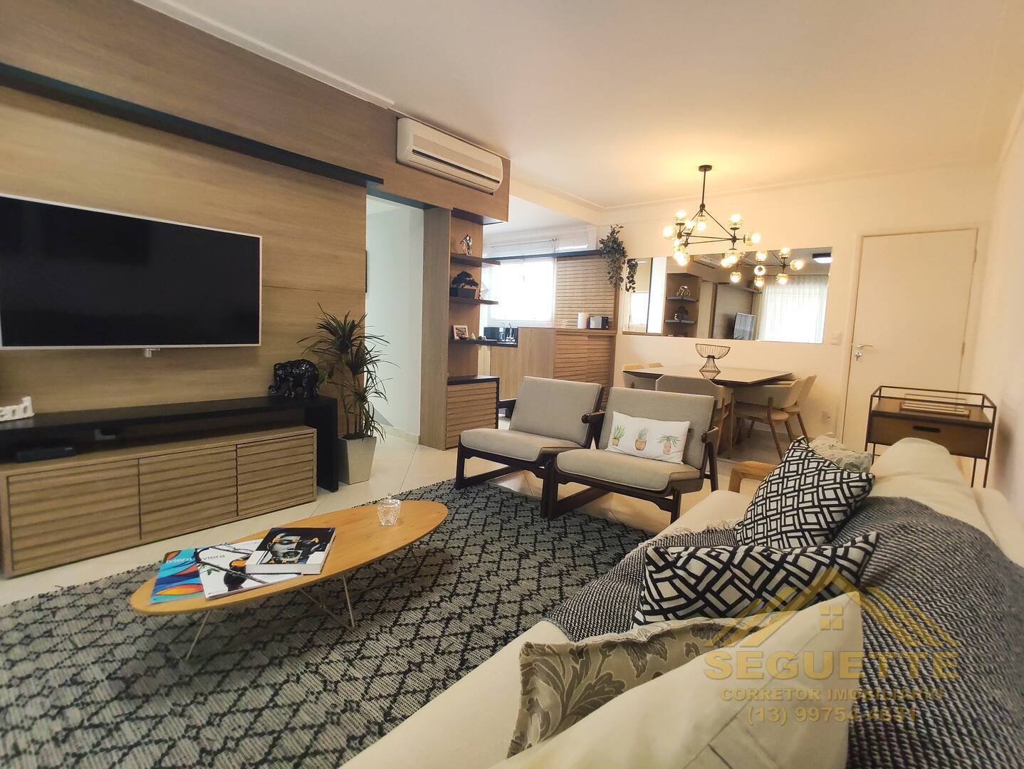 Apartamento com varanda gourmet e 3 dormitórios na Riviera modulo 07