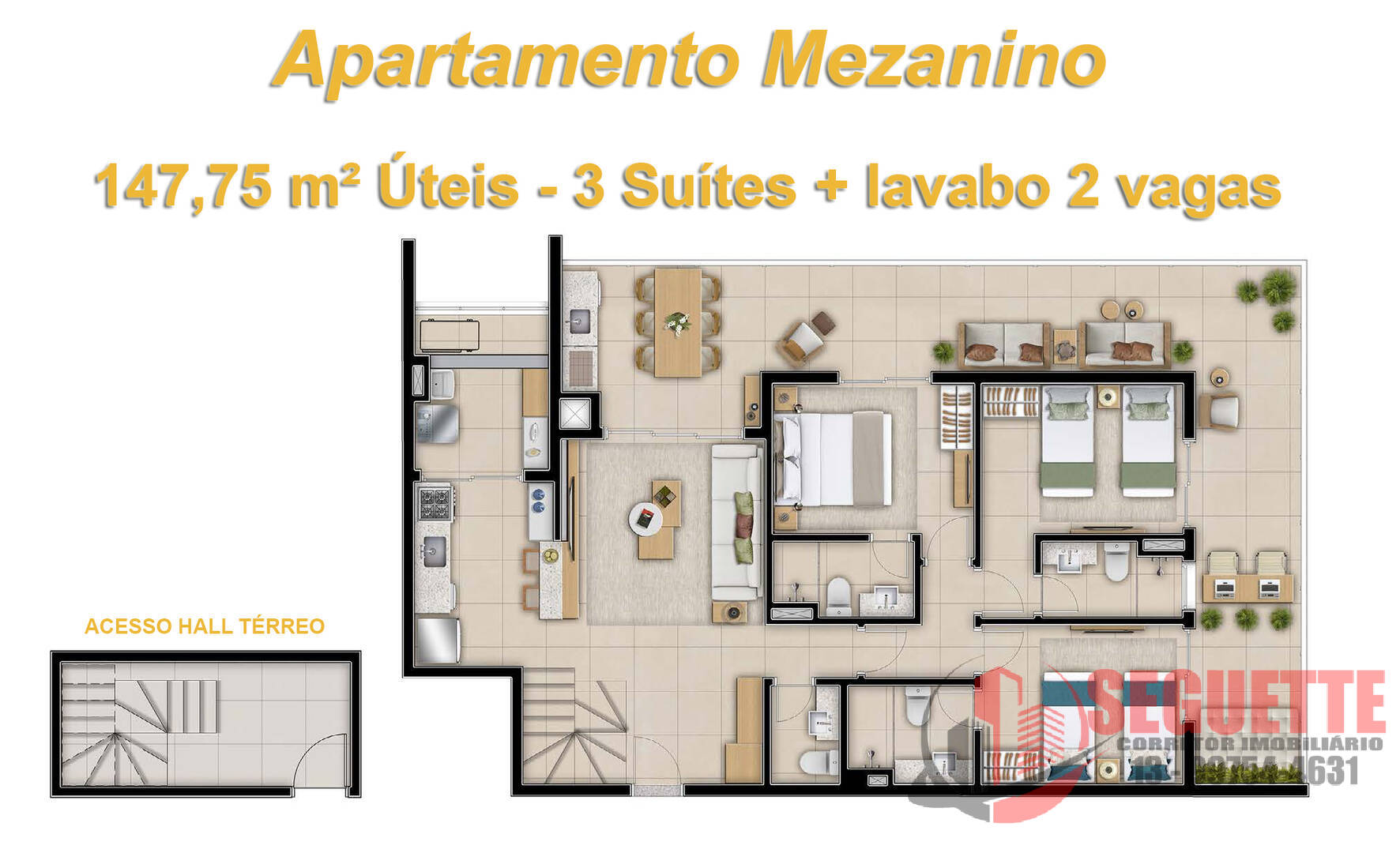Apartamento, 3 quartos, 147 m² - Foto 2
