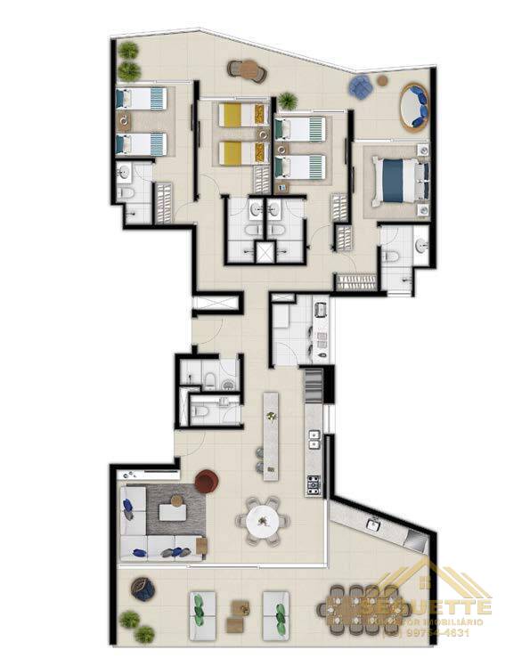 Apartamento, 4 quartos, 208 m² - Foto 2